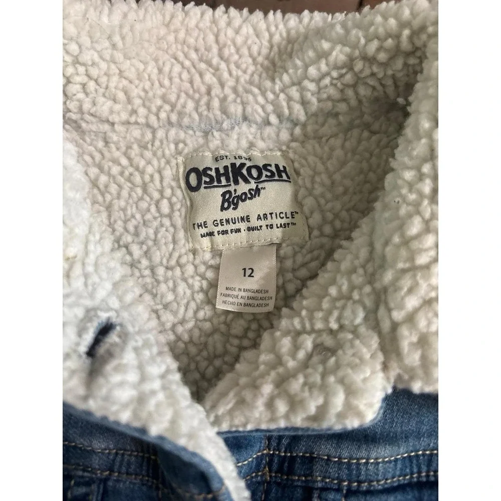 Oshkosh Bgosh denim Sherpa Lined Jean Jacket (Sz. 12) 2000s style